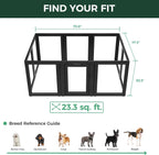 FXW AuraSpace Acrylic Indoor Dog Playpen for Puppies and Small Dogs, 24 Inch, 8 Panels, White