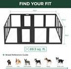 FXW AuraSpace Acrylic Indoor Dog Playpen for Puppies and Small Dogs, 24 Inch, 8 Panels, White