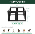 FXW AuraSpace Acrylic Indoor Dog Playpen for Puppies and Small Dogs, 24 Inch, 8 Panels, White