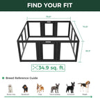 FXW AuraSpace Acrylic Indoor Dog Playpen for Puppies and Small Dogs, 24 Inch, 8 Panels, White