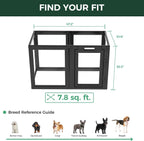 FXW AuraSpace Acrylic Indoor Dog Playpen for Puppies and Small Dogs, 24 Inch, 8 Panels, White