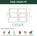 FXW AuraSpace Acrylic Indoor Dog Playpen for Puppies and Small Dogs, 24 Inch, 8 Panels, White