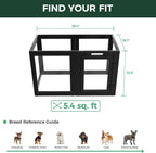 FXW AuraSpace Acrylic Indoor Dog Playpen for Puppies and Small Dogs, 24 Inch, 8 Panels, White
