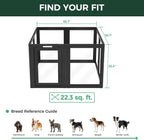 FXW AuraSpace Acrylic Indoor Dog Playpen for Puppies and Small Dogs, 24 Inch, 8 Panels, White