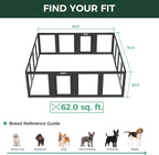 FXW AuraSpace Acrylic Indoor Dog Playpen for Puppies and Small Dogs, 24 Inch, 8 Panels, White