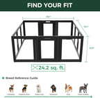 FXW AuraSpace Acrylic Indoor Dog Playpen for Puppies and Small Dogs, 24 Inch, 8 Panels, White
