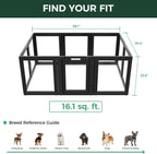 FXW AuraSpace Acrylic Indoor Dog Playpen for Puppies and Small Dogs, 24 Inch, 8 Panels, White