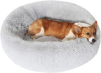 JOLLYVOGUE Dog & Cat Bed, Calming Anti-Anxiety Pet Bed for Small Dogs, Fluffy Donut Cushion for Small and Medium Pets (20")