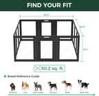 FXW AuraSpace Acrylic Indoor Dog Playpen for Puppies and Small Dogs, 24 Inch, 8 Panels, White