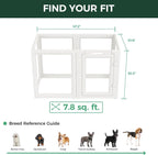 FXW AuraSpace Acrylic Indoor Dog Playpen for Puppies and Small Dogs, 24 Inch, 8 Panels, White