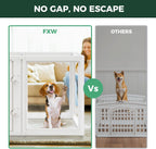 FXW AuraSpace Acrylic Indoor Dog Playpen for Puppies and Small Dogs, 24 Inch, 8 Panels, White