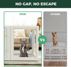 FXW AuraSpace Acrylic Indoor Dog Playpen for Puppies and Small Dogs, 24 Inch, 8 Panels, White