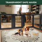 FXW AuraSpace Acrylic Indoor Dog Playpen for Puppies and Small Dogs, 24 Inch, 8 Panels, White