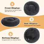 JOLLYVOGUE Dog & Cat Bed, Calming Anti-Anxiety Pet Bed for Small Dogs, Fluffy Donut Cushion for Small and Medium Pets (20")