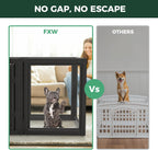 FXW AuraSpace Acrylic Indoor Dog Playpen for Puppies and Small Dogs, 24 Inch, 8 Panels, White