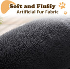 JOLLYVOGUE Dog & Cat Bed, Calming Anti-Anxiety Pet Bed for Small Dogs, Fluffy Donut Cushion for Small and Medium Pets (20")