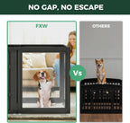 FXW AuraSpace Acrylic Indoor Dog Playpen for Puppies and Small Dogs, 24 Inch, 8 Panels, White