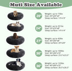 JOLLYVOGUE Dog & Cat Bed, Calming Anti-Anxiety Pet Bed for Small Dogs, Fluffy Donut Cushion for Small and Medium Pets (20")
