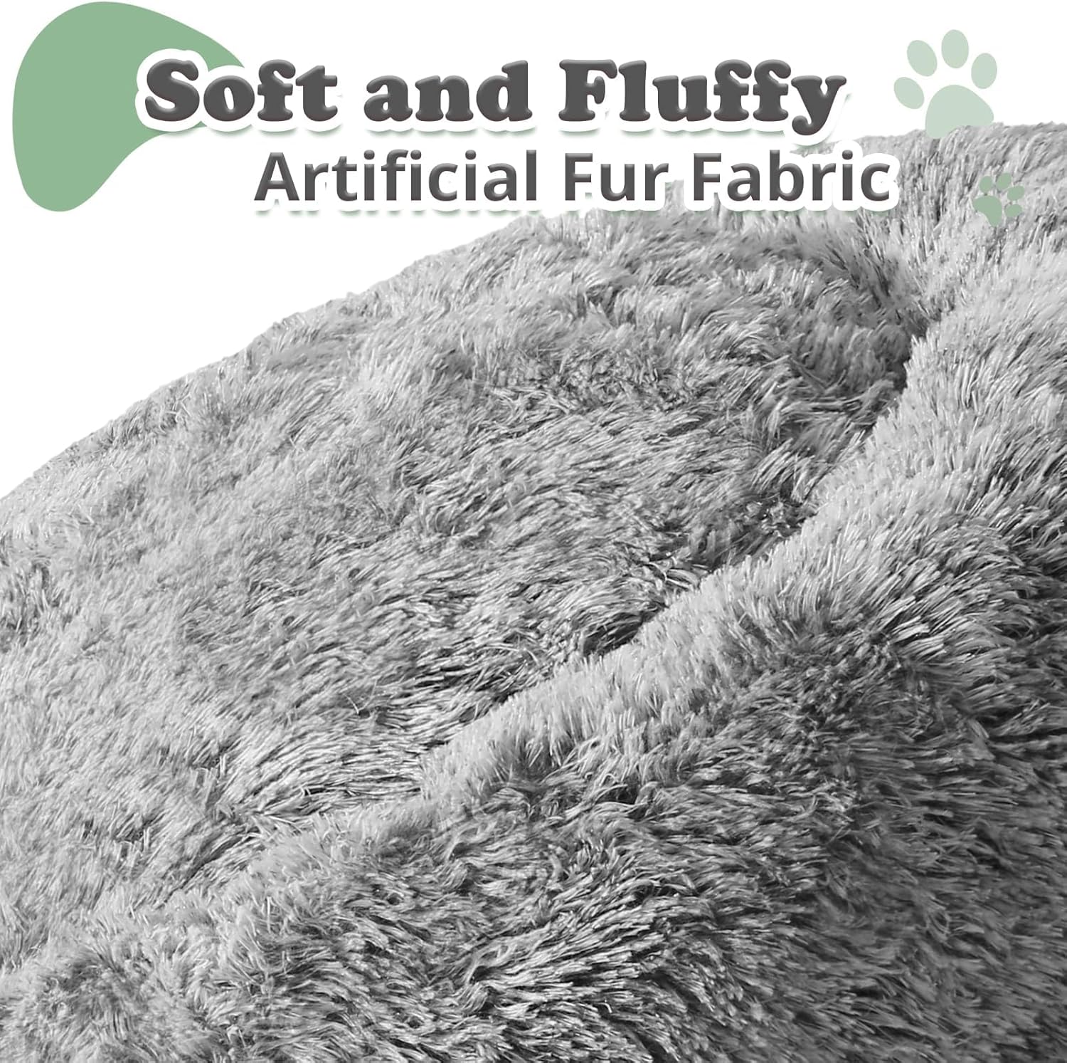 JOLLYVOGUE Dog & Cat Bed, Calming Anti-Anxiety Pet Bed for Small Dogs, Fluffy Donut Cushion for Small and Medium Pets (20")