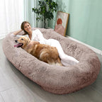 JOLLYVOGUE Dog & Cat Bed, Calming Anti-Anxiety Pet Bed for Small Dogs, Fluffy Donut Cushion for Small and Medium Pets (20")
