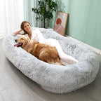 JOLLYVOGUE Dog & Cat Bed, Calming Anti-Anxiety Pet Bed for Small Dogs, Fluffy Donut Cushion for Small and Medium Pets (20")