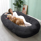 JOLLYVOGUE Dog & Cat Bed, Calming Anti-Anxiety Pet Bed for Small Dogs, Fluffy Donut Cushion for Small and Medium Pets (20")