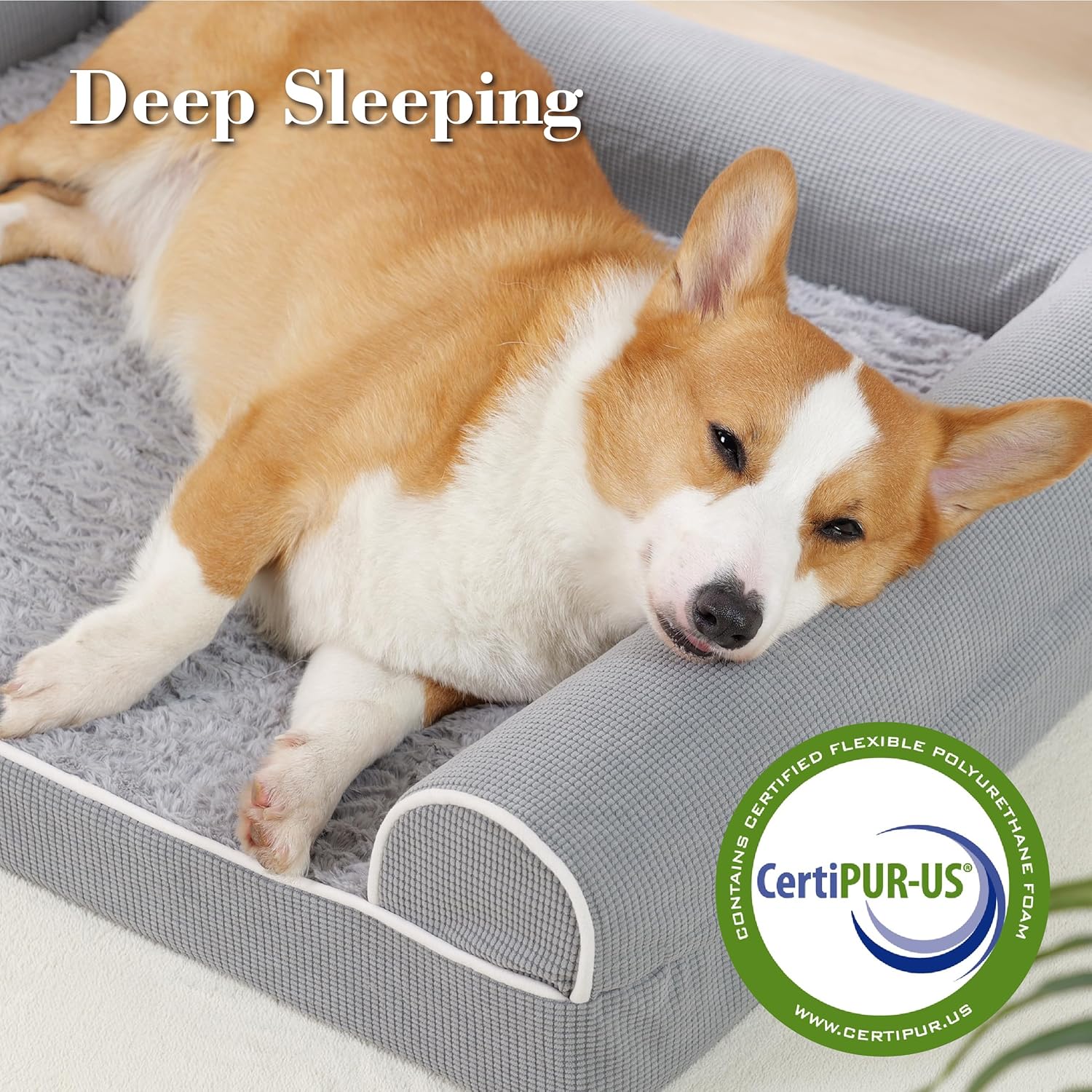 Orthopedic Dog Beds for Large Dogs,Waterproof Lined Egg Crate Foam Pet Bed Mat with Removable and Washable Cover and Non Slip Bottom,Dog Sofa Bed
